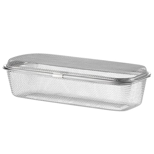 Spülmaschinen -Silberwarenkorb, Geschirrspülerkorb für kleine Gegenstände 11x3x5in feines Netz Edelstahl -Stäbchen mit Deckelersatz Utensil rechteckig Masch Drain von Peosaard