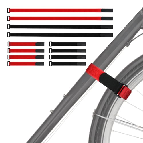 Verstellbarer Fahrradregal -Gurt wiederverwendbares Haken Cinch Gurt Fahrradradstabilisator 12pcs, Fahrradregalradgurt von Peosaard