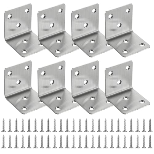 Winkelhalterung, 8pcs L -Klammern für Regale Edelstahl L -Klammer mit Schrauben 2x2x2 Eckklammer -Regal -Unterstützer für Stuhlschubladenschrank, Klammern für Regale Winkelhalterung, 8pcs L -Klammern für Regale Edelstahl L -Klammer mit Schrauben 2x2x2 Eckklammer -Regal -Unterstützer für Stuhlschubladenschrank, Klammern für Regale von Peosaard