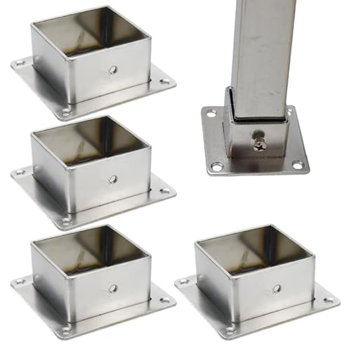 Zaunpostanker, 4pcs Zaunpfostenklassen, 2x2 -Zoll -Hochleistungs -Edelstahl -Quadratklasse mit Schrauben, Deckpfosten und Zubehör für das Geländerunterstützung, Halterung Zaunpostanker, 4pcs Zaunpfostenklassen, 2x2 -Zoll -Hochleistungs -Edelstahl -Quadratklasse mit Schrauben, Deckpfosten und Zubehör für das Geländerunterstützung, Halterung von Peosaard
