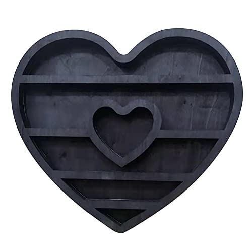 Peowuieu Mond Elf Kristall Holz Regal Herz FöRmiges Kristall Display für äTherische ÖLe Wand Regal für das Wohnzimmer Hause Display Rack A Peowuieu Mond Elf Kristall Holz Regal Herz FöRmiges Kristall Display für äTherische ÖLe Wand Regal für das Wohnzimmer Hause Display Rack A von Peowuieu