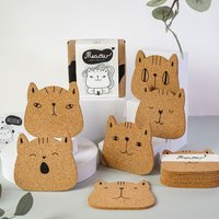 Meaow - 6Er Set Niedlicher Katzenuntersetzer, Lustige Kätzchen Geschenke Für Katzenliebhaber, Kaffee-Tee-Geschenk Freunde, Zum Muttertag von PepMelon