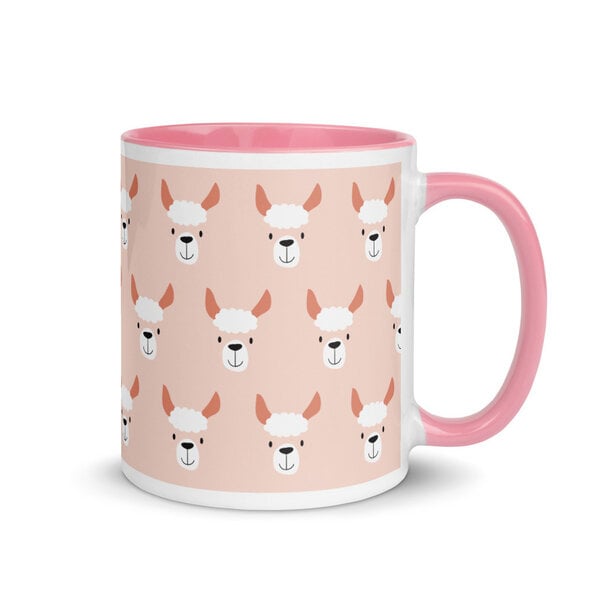 PepMelon Lama Tasse mit Farbe innen, Be Llamazing, lustige Lama Weihnachtstasse von PepMelon