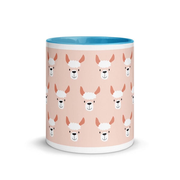 PepMelon Lama Tasse mit Farbe innen, Be Llamazing, lustige Lama Weihnachtstasse von PepMelon