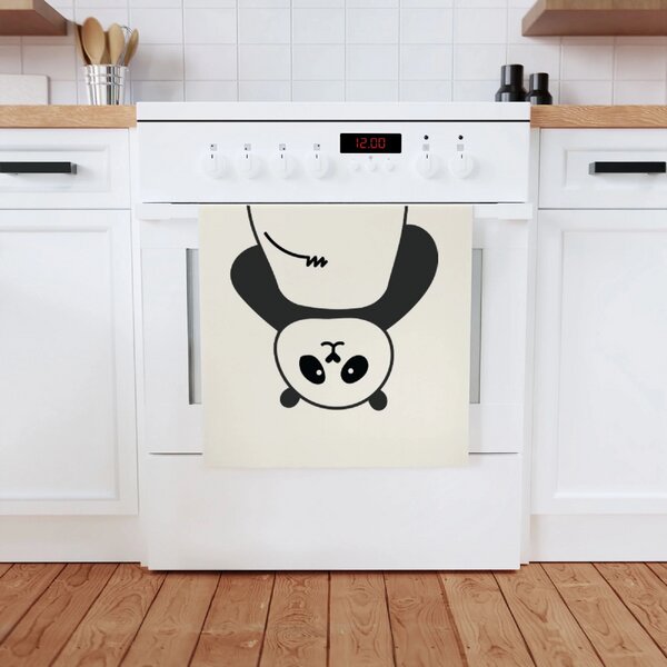 PepMelon Panda Geschirrtuch, 50 x 70 cm, Bio-Baumwolle von PepMelon