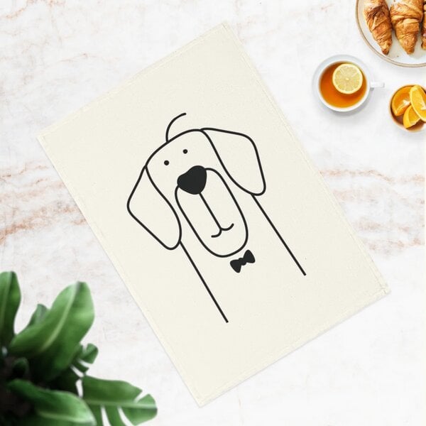 PepMelon Retriever Hund Geschirrtuch, 50 x 70 cm, Bio-Baumwolle von PepMelon