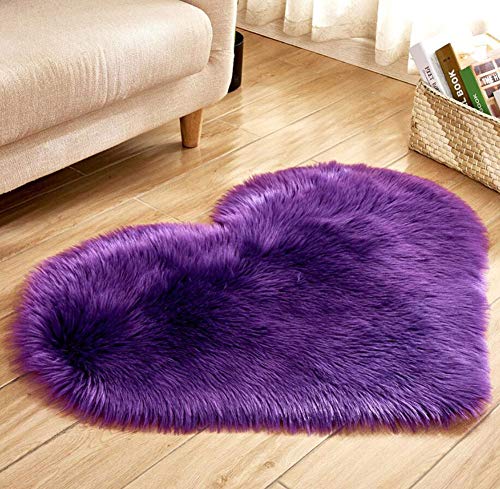 Faux Lammfell Teppich Kunstfell Matte Sofa-Deco 29 (Violett, 30 * 40) von Pepela