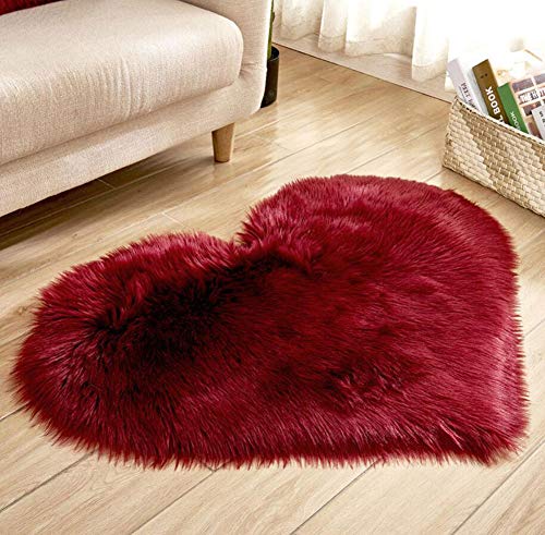 Faux Lammfell Teppich Kunstfell Matte Sofa-Deco 29 (Burgundy, 40 * 50) von Pepela