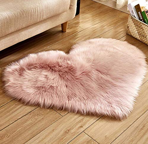 Faux Lammfell Teppich Kunstfell Matte Sofa-Deco 29 (Rosa, 40 * 50) von Pepela