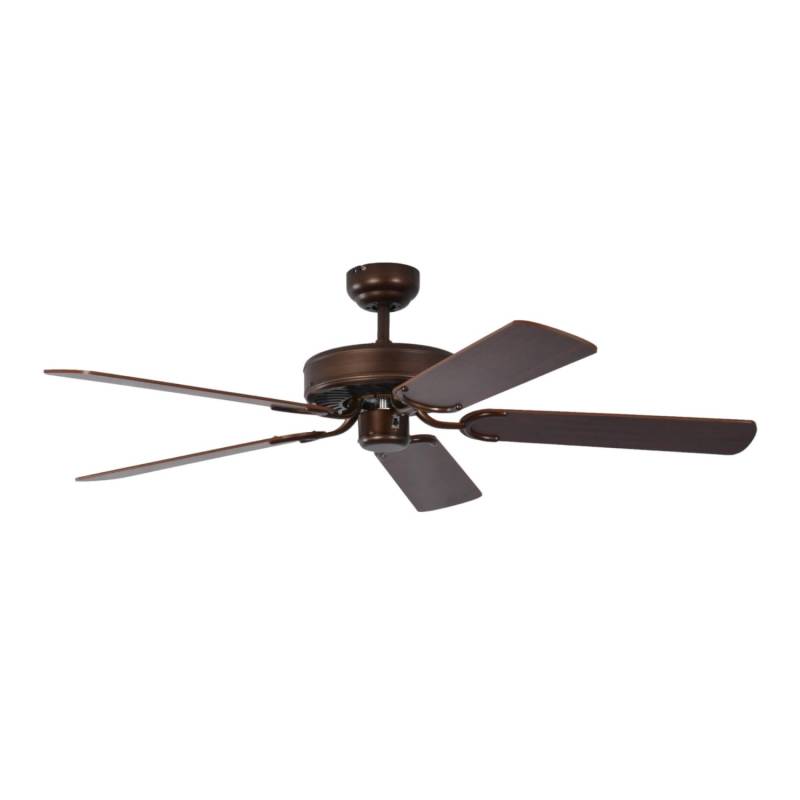 Pepeo Deckenventilator Potkuri Aged Bronze - Walnuss 132 cm mit Zugkette von Pepeo
