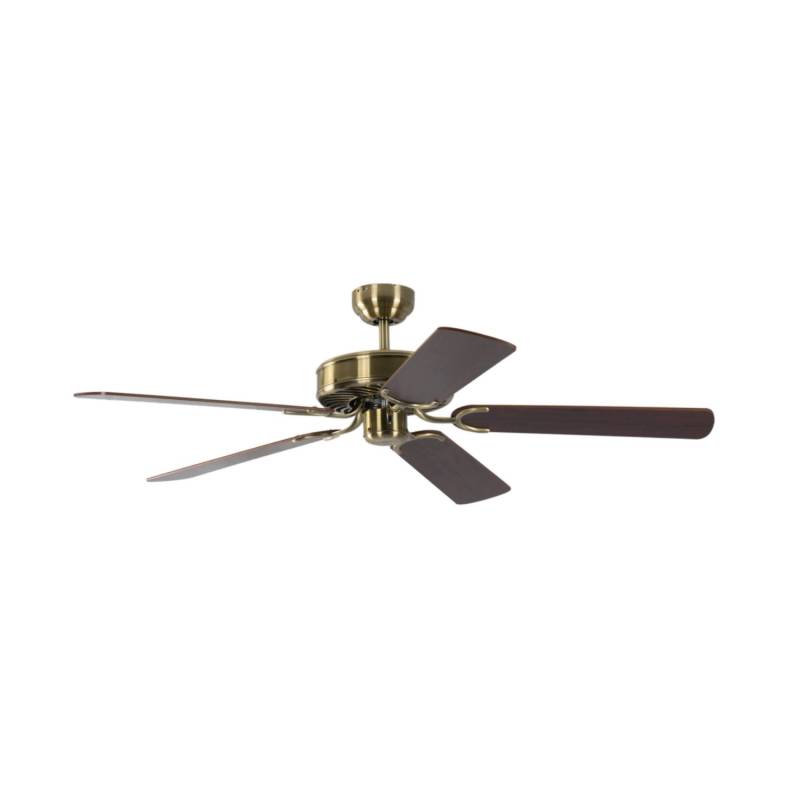 Pepeo Deckenventilator Potkuri Messing Antik - Mahagoni 132 cm mit Zugkette von Pepeo