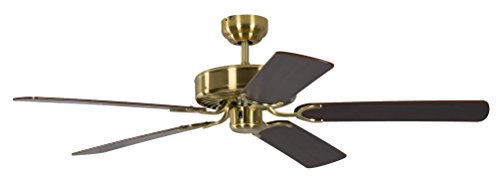Deckenventilator ohne Beleuchtung Potkuri, Gehäuse Messing seidenmatt, Wendeflügel Mahagoni oder Mahagoni mit Rattaneinlage , 132 cm, für Räume bis zu 25m² Deckenventilator ohne Beleuchtung Potkuri, Gehäuse Messing seidenmatt, Wendeflügel Mahagoni oder Mahagoni mit Rattaneinlage , 132 cm, für Räume bis zu 25m² von Pepeo