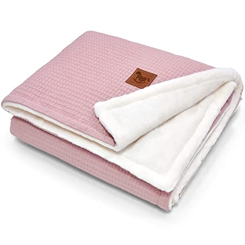 Bilateral Kuscheldecke Flauschig Decke Warm 75x100 cm - Kuscheldecke Decke Fleecedecken - Kuscheldecke Baumwolle Wolldecke Warm Winter Pink Pastel von Pepi MADE IN POLAND
