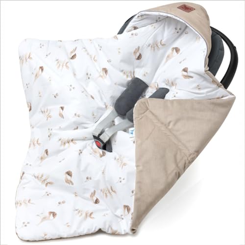 Pepi Babydecke 90×90 cm - Einschlagdecke Babyschale Baumwolle - Babyschale Decke Winter - Decke Baby - Kinderwagen Decke Neugeborene - Baby Einschlagdecke - Babyzubehör von Pepi MADE IN POLAND