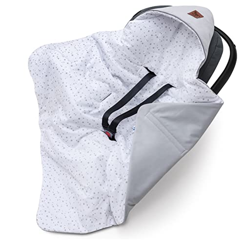 Pepi - Einschlagdecke Babyschale - 90x90 cm - Kinderwagen Decke - Babyschale Decke - Baumwolle Babydecke für Autositz - Babyeinschlagdecke von Pepi MADE IN POLAND