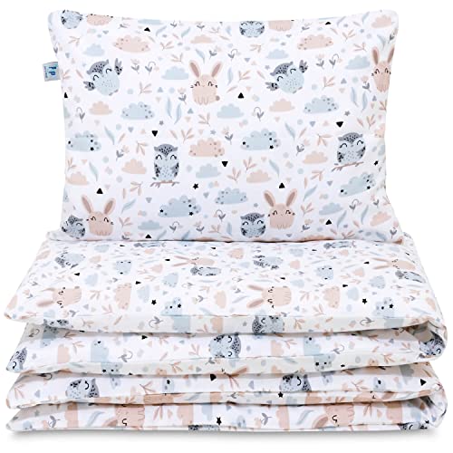 Pepi Bettwäsche Baby 100×135 cm Forest Firends - Sommerbettwäsche für Babybett und Babywiege - Kinder Bettwäsche Baumwolle 100% - Bettwäsche-Sets mit Sicher Abgedeckten Reißverschlüssen von Pepi MADE IN POLAND