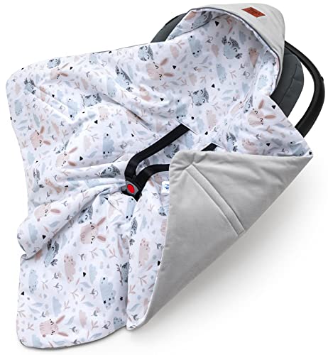 Pepi Babydecke 90×90 cm - Einschlagdecke Babyschale Baumwolle - Babyschale Decke Winter - Decke Baby - Kinderwagen Decke Neugeborene - Baby Einschlagdecke - Babyzubehör von Pepi MADE IN POLAND