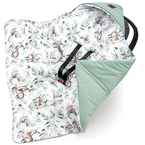 Pepi - Einschlagdecke Babyschale - 90x90 cm - Kinderwagen Decke - Babyschale Decke - Baumwolle Babydecke für Autositz - Babyeinschlagdecke von Pepi MADE IN POLAND