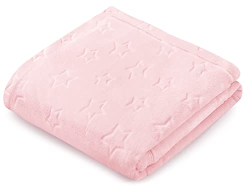 Pepi Flauschige Decke 100x140 - Babydecke Flauschig 100% Poliester - Wickeln Sie Ihr Baby EIN - Eine Decke für Jede Jahreszeit - Babydecke Fleece - Sanft und sicher für die Haut mit Sterne von Pepi MADE IN POLAND