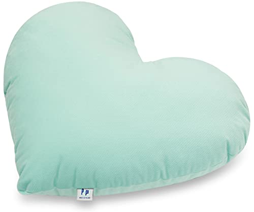 Pepi - Kuschelkissen Kinder - Herzkissen - Handgenäht Kissen Kinderzimmer - Kinderkissen Deko - Herz Kissen Baby Mint von Pepi MADE IN POLAND