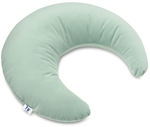 Pepi Kissen Mond - Mondkissen Baby - Kissen Kinderzimmer Mondkissen Kinder - Perfekt für den Mittagsschlaf - Kissen Halbmond - Führen Sie Frische EIN und Ändern Sie Ihr Interieur - Light Green von Pepi MADE IN POLAND