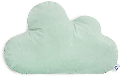 Pepi Wolken Kissen Kinder Kuschelkissen - Flauschiges Kuschelkissen - Handgenäht Kinder Kuschelkissen - Nicht Allergenem Silikongewebe Deko Kissen Kinderzimmer - Kuschelkissen Baby Light Green von Pepi MADE IN POLAND