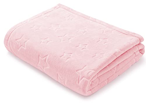 Pepi Flauschige Decke 140x200 - Babydecke Flauschig 100% Poliester - Wickeln Sie Ihr Baby EIN - Eine Decke für Jede Jahreszeit - Babydecke Fleece - Sanft und sicher für die Haut mit Sterne von Pepi MADE IN POLAND