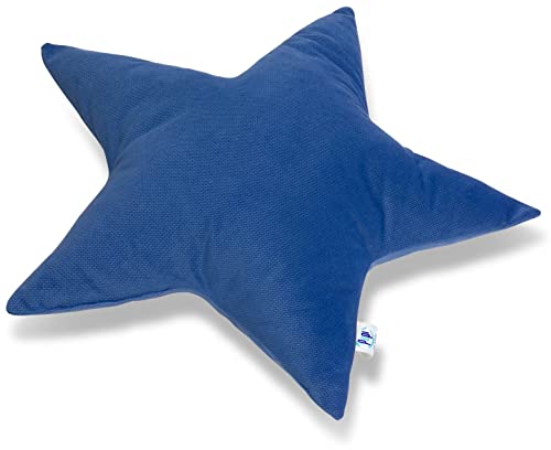 Pepi Stern Kissen Kinder Kuschelkissen 50×50 cm - Sternenkissen Kissen Deko - Sterne Kissen Kinderzimmer - Nicht Allergenem Silikongewebe Kinderzimmer Kissen - Deko Kissen Kinder Dark Blue von Pepi MADE IN POLAND