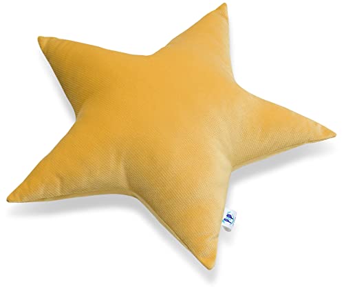 Pepi Stern Kissen Kinder Kuschelkissen 50×50 cm - Sternenkissen Kissen Deko - Sterne Kissen Kinderzimmer - Nicht Allergenem Silikongewebe Kinderzimmer Kissen - Deko Kissen Kinder Honey von Pepi MADE IN POLAND