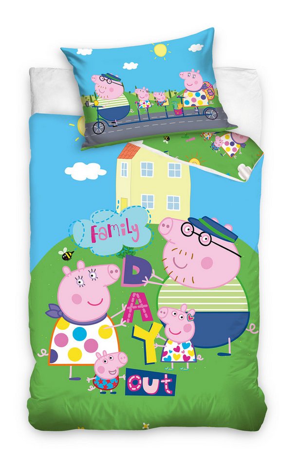 Babybettwäsche Peppa Pig Babybettwäsche Schweinchen Peppa 100 x 135 cm, Peppa Pig von Peppa Pig