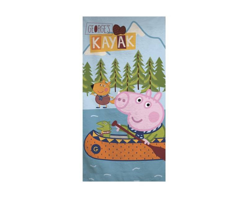 Peppa Pig Badetücher Peppa Wutz Badetuch 70x140cm – Kayak Strandtuch Design, 100% Baumwolle (1-St) von Peppa Pig