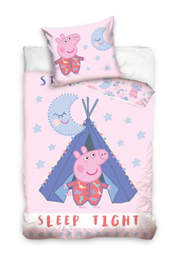 Peppa Pig Bettwäsche - bedlinen - draps de lit -ropa de cama - biancheria da letto135x200cm PP195001-4 von Peppa Pig