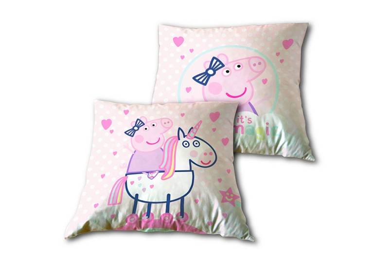 Peppa Pig Dekokissen Peppa Wutz Pig Kinder Kissen Dekokissen Cushion 35x35 cm von Peppa Pig
