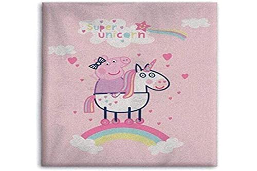 Peppa Pig Fleece-Decke Einhorn Mädchen 100 x 140 cm rosa, 981083, Baby von Peppa Pig