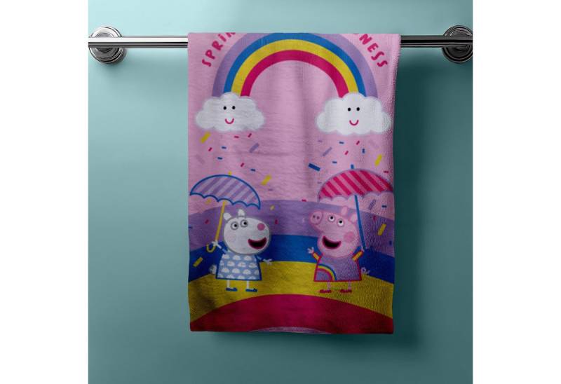 AY!Max Handtücher Peppa Pig Wutz Duschtuch Badetuch Strandtuch Velourstuch 70 x 140cm, (1 Duschtuch, 1-St), Langlebig AY!Max Handtücher Peppa Pig Wutz Duschtuch Badetuch Strandtuch Velourstuch 70 x 140cm, (1 Duschtuch, 1-St), Langlebig von AY!Max
