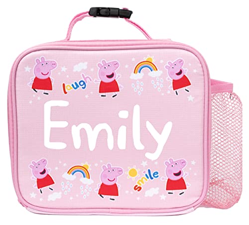 Peppa Pig - Kinder Lunchtasche - Personalisierte Peppa Design Isolierte Lunchbox - Großer Behälter + Flaschenhalter - Tragegriff - Thermo-Lunchbox Kinder von Peppa Pig