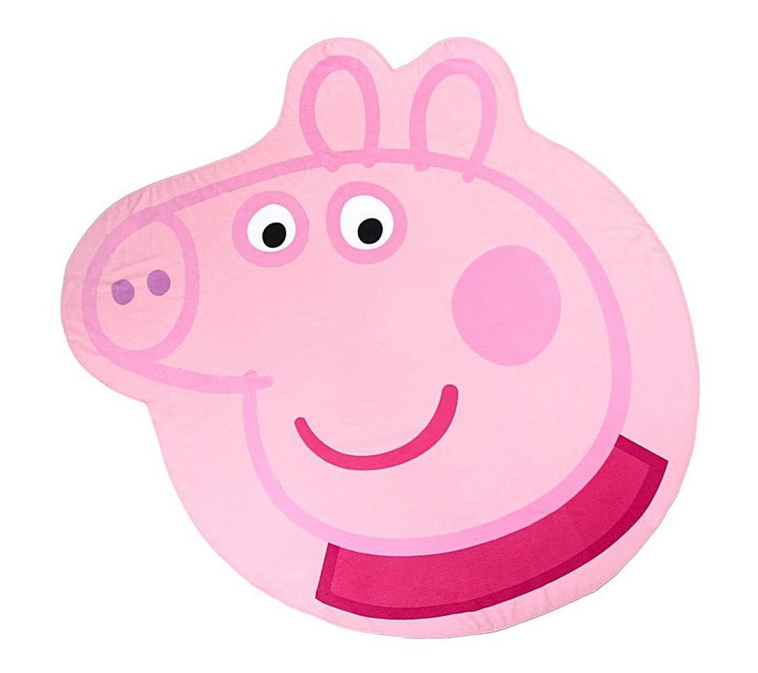 Peppa Pig Strandtuch Peppa Wutz, Mikrofaser, Kinder Form Badetuch 130 cm von Peppa Pig