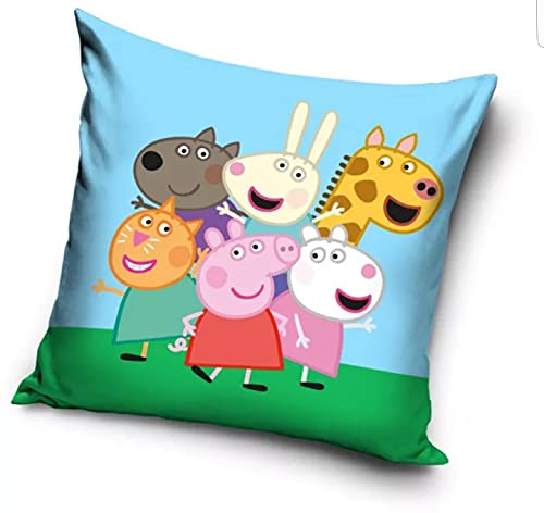 Peppa Pig Wutz Kissenbezug Kissenhülle 40 x 40 100 % Polyester von Peppa Pig