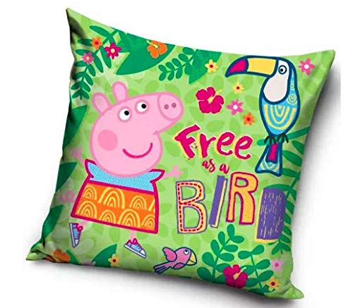 TipTrade Peppa Pig Schweinchen Peppa Kissen Dekokissen Zierkissen PP203006 40 cm x 40 cm von Peppa Pig