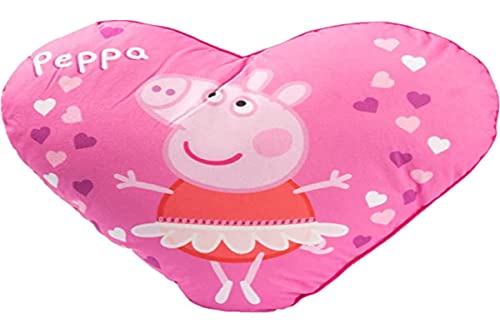 Peppa Wutz Kissen Herzen, ca. 40 cm, rosa, 1 Stück (1er Pack) von Peppa Wutz