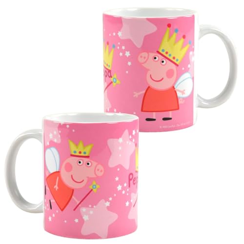 Peppa Wutz Tasse - Feenkönigin Kinderbecher Kindertasse Becher Rosa aus Keramik 320 ml von Peppa Wutz