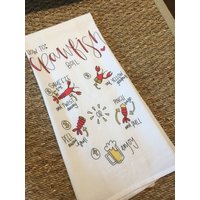Crawfish Mehlsack Handtuch von PepperRoseDesigns
