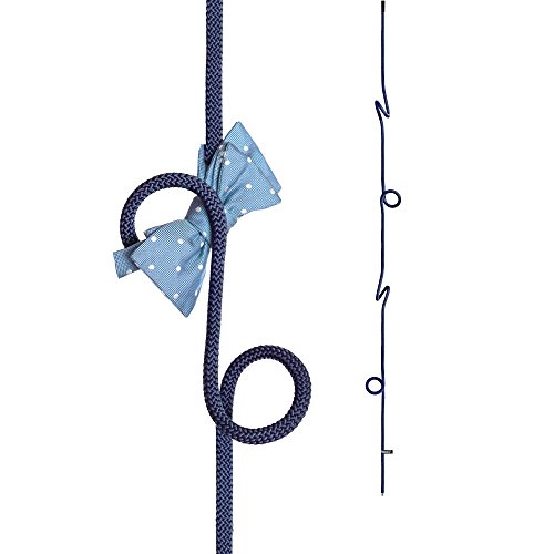 Peppermint Products Loop Rope Garderobe | Höhenverstellbar, Wand- und Deckenmontage | Industrial Look aus Seil | blau von Peppermint Products