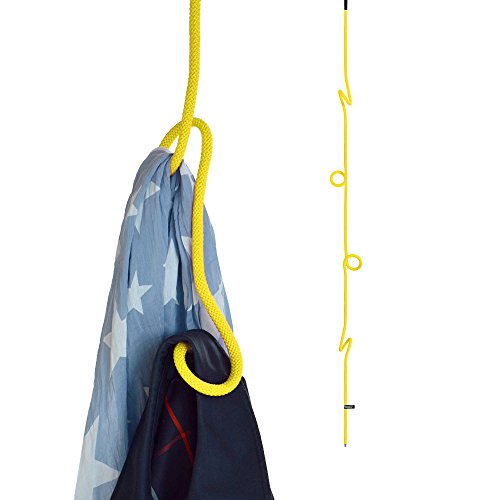 Peppermint Products Loop Rope | Hängende, höhenverstellbare Garderobe aus Seil | gelb von Peppermint Products