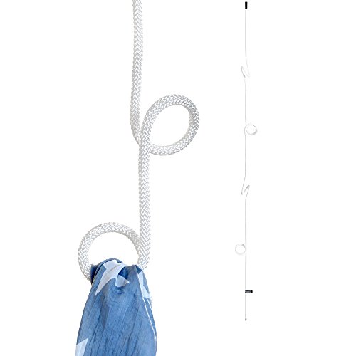 Peppermint Products Loop Rope | Hängende, höhenverstellbare Garderobe aus Seil | Weiss von Peppermint Products