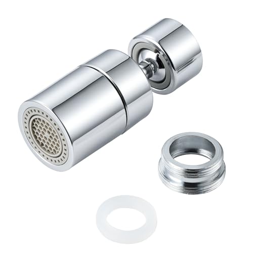 Peppermint Wasserhahn Strahlregler Chrom 80° Wasserhahn Strahlregler mit 2 Funktionen Modi 360° Schwenkbar Küchenarmatur Sprühkopf Aufsatz Ersatz Wasserhähne Extender für Küchenspüle Wasserhahn von Peppermint