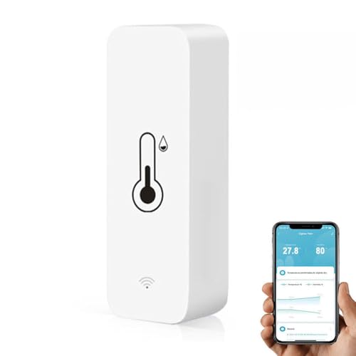 WLAN-Thermometer und Hygrometer für Zuhause, WLAN-Temperatursensor und Hygrometer für Zuhause, präzise Überwachung WLAN-Thermometer und Hygrometer für Zuhause, WLAN-Temperatursensor und Hygrometer für Zuhause, präzise Überwachung von Peppy