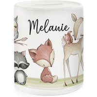 Spardose Mit Namen - Woodland von Peppylinchen
