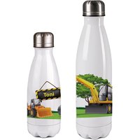 Thermotrinkflasche/Trinkflasche Mit Namen - Radlader & Bagger von Peppylinchen