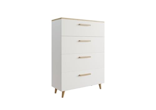 Per la vita Kommode im skandinavischen Design – Sideboard in Artisan Eiche/Weiß mit Holzfüßen – Schmale Wohnzimmerkommode mit Stauraum – Modernes Möbel für Flur, Schlafzimmer oder Wohnzimmer Per la vita Kommode im skandinavischen Design – Sideboard in Artisan Eiche/Weiß mit Holzfüßen – Schmale Wohnzimmerkommode mit Stauraum – Modernes Möbel für Flur, Schlafzimmer oder Wohnzimmer von Per la vita